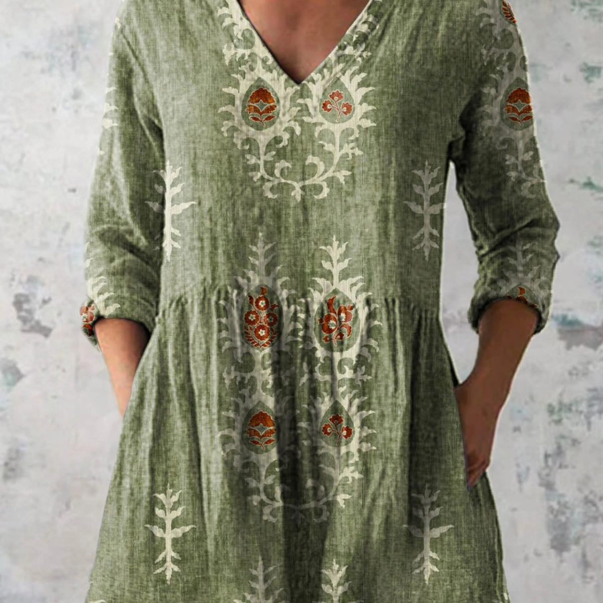 Blair | Lange Bluse mit auffälligem Muster