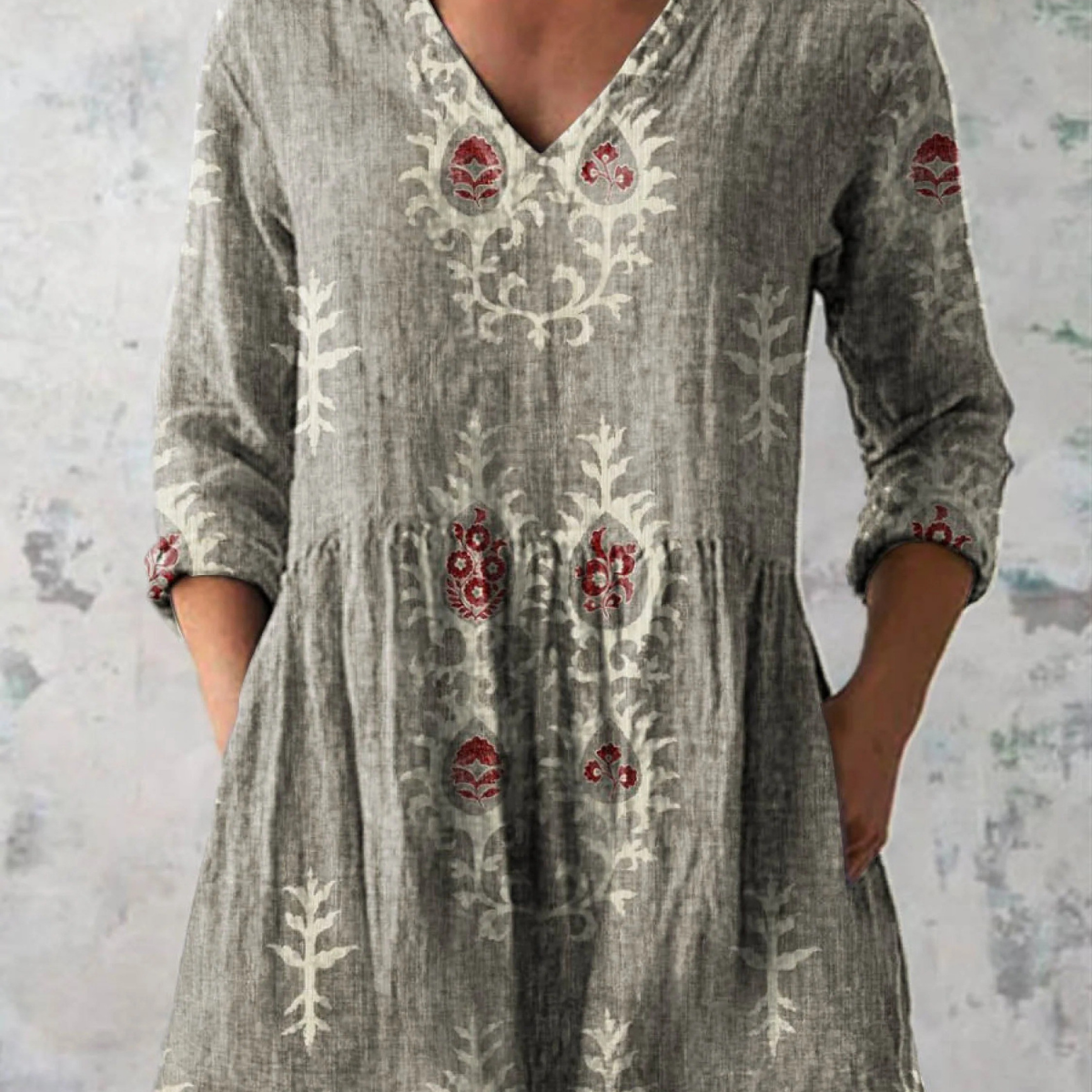 Blair | Lange Bluse mit auffälligem Muster