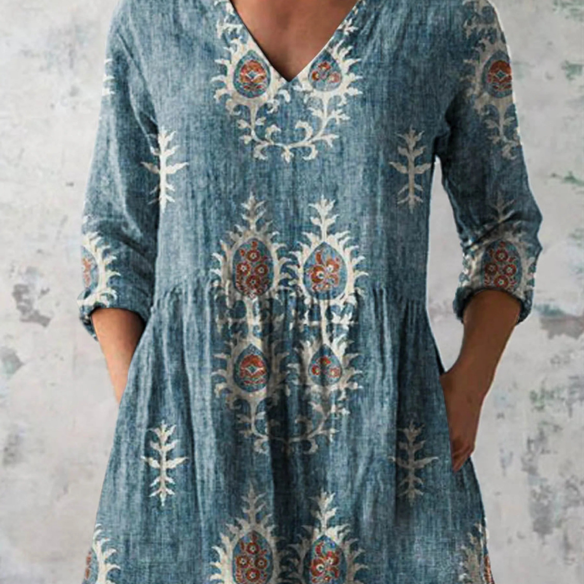 Blair | Lange Bluse mit auffälligem Muster