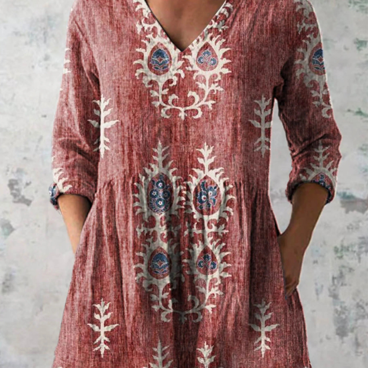 Blair | Lange Bluse mit auffälligem Muster