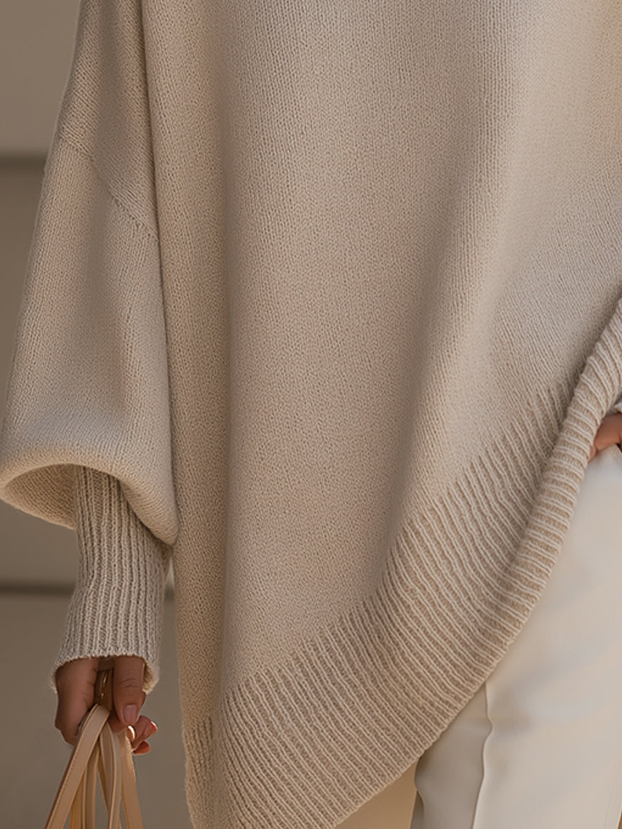 Eleganter Oversize-Poncho aus weichem Strick – Produktansicht 4