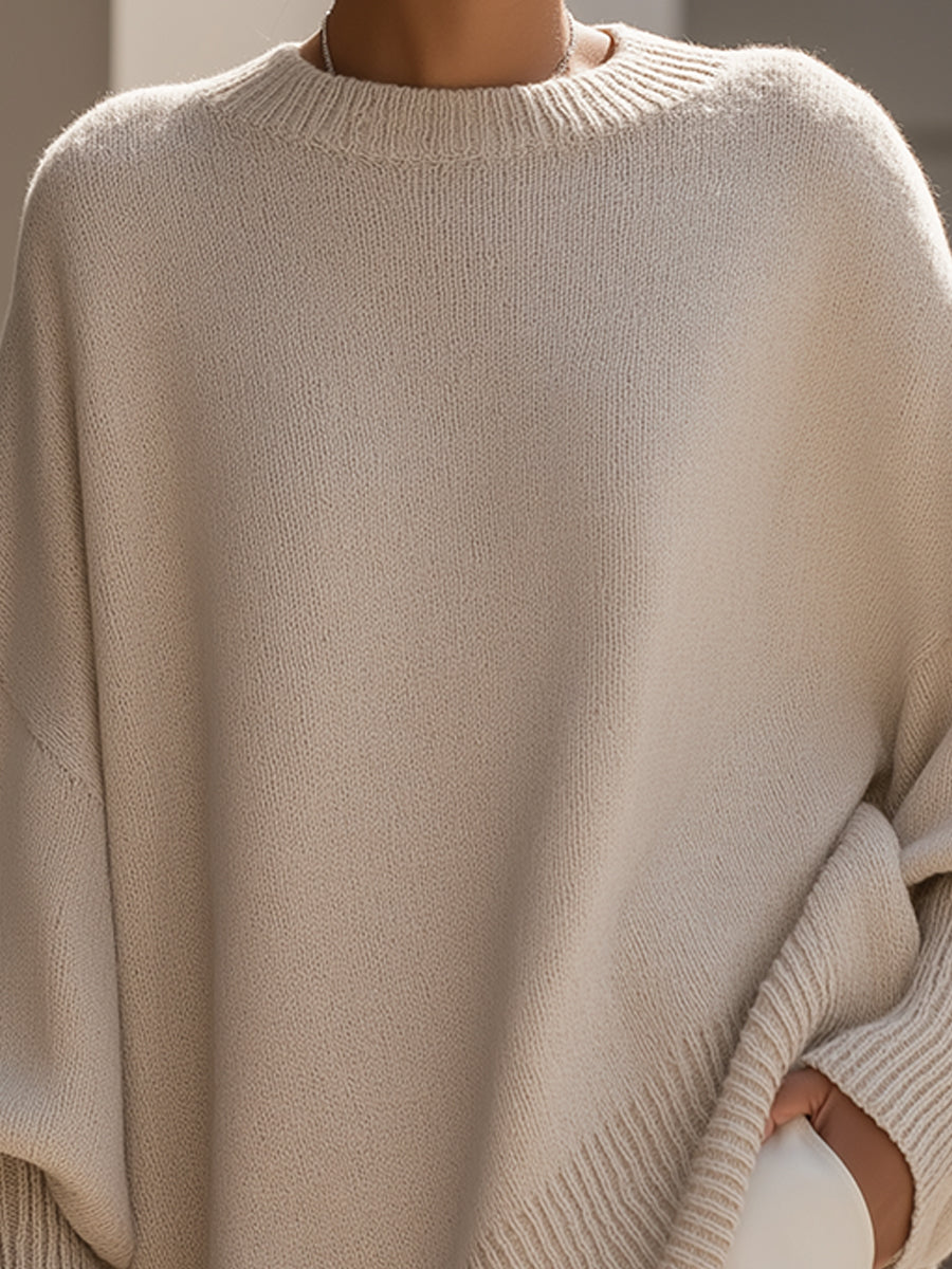 Eleganter Oversize-Poncho aus weichem Strick – Produktansicht 3