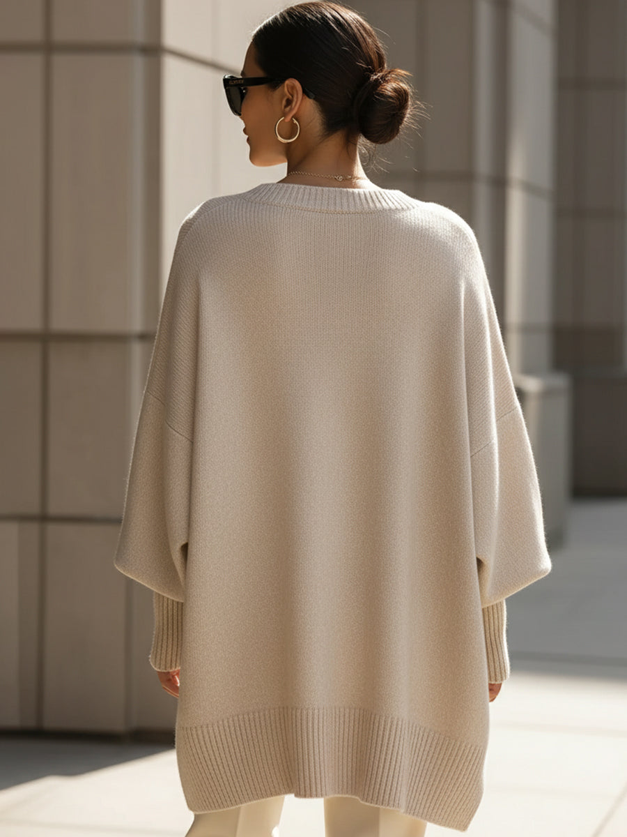 Eleganter Oversize-Poncho aus weichem Strick – Produktansicht 5