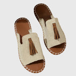 Bequeme Boho-Sandalen mit Quasten – Produktansicht 9