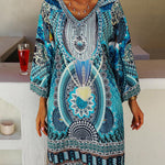 Bequemes Boho-Druckkleid in lebhaften Farben – Produktansicht 3