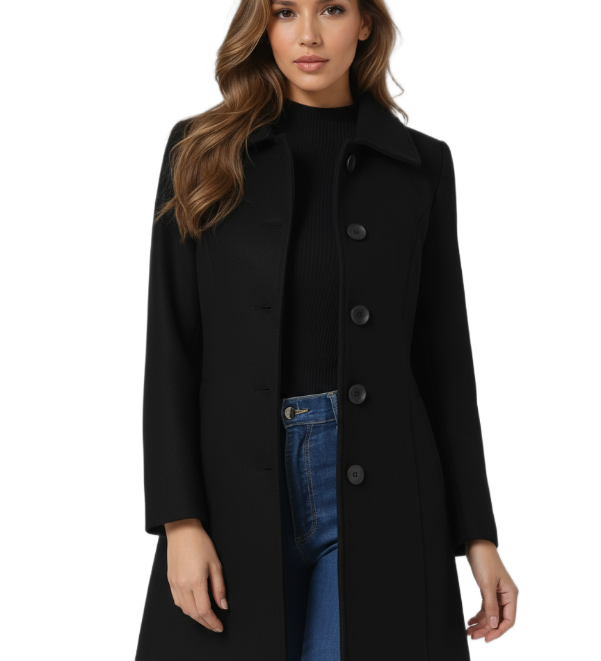 Eleganter einreihiger Wintermantel – Produktansicht 1