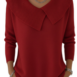 Feiner Strickpullover mit geripptem Stehkragen – Produktansicht 1