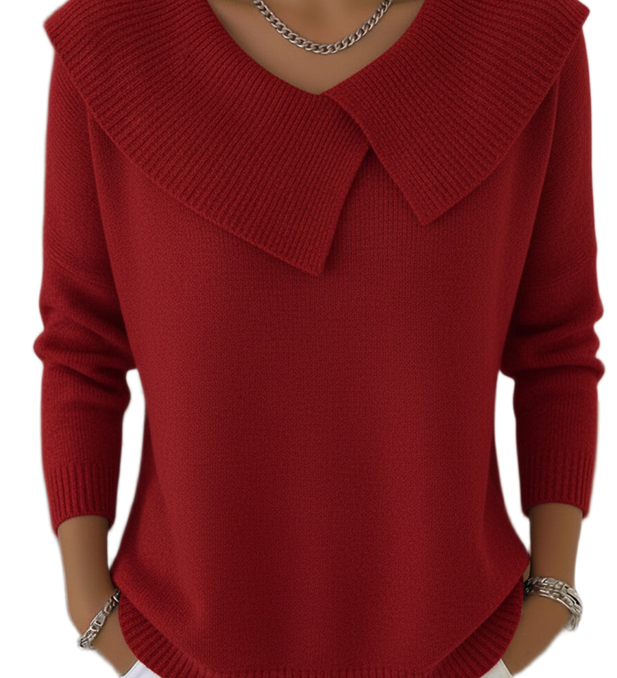 Feiner Strickpullover mit geripptem Stehkragen – Produktansicht 1