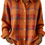 Weicher Cardigan mit elegantem Karomuster – Produktansicht 1