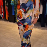 Elegantes zweiteiliges Ensemble mit Blumenmuster – Produktansicht 2