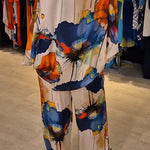 Elegantes zweiteiliges Ensemble mit Blumenmuster – Produktansicht 3