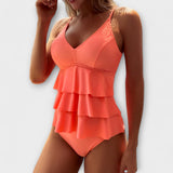Stilvoller Badeanzug mit sommerlichem Print – Produktansicht 1