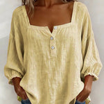 Bluse mit quadratischem Ausschnitt und 3/4-Ärmeln – Produktansicht 5