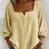Bluse mit quadratischem Ausschnitt und 3/4-Ärmeln – Produktansicht 5
