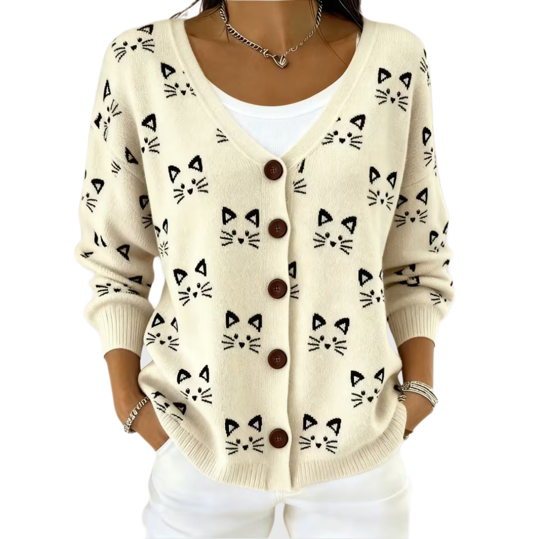 Strickcardigan mit feiner Knopfleiste – Produktansicht 1