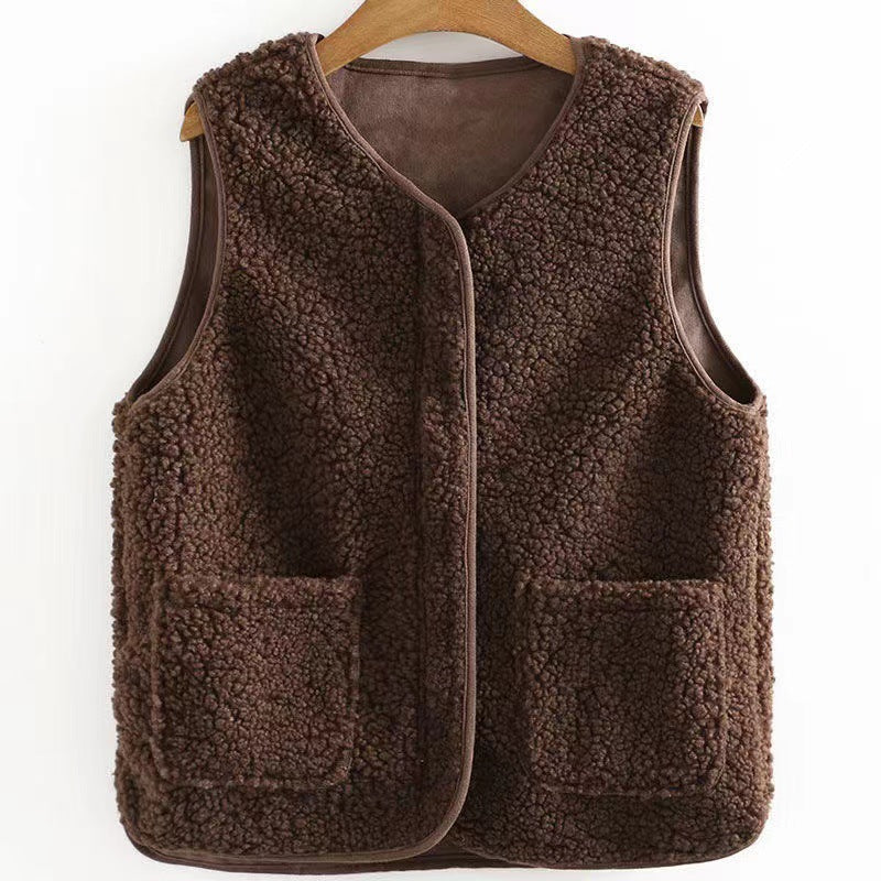 Ärmellose Teddyweste für Damen – Produktansicht 4