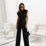 Elegantes Hosen-Set mit asymmetrischer Linie – Produktansicht 4