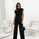 Elegantes Hosen-Set mit asymmetrischer Linie – Produktansicht 4
