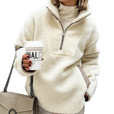 Weicher Fleece-Pullover mit Umlegekragen – Produktansicht 1