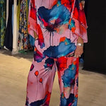 Elegantes zweiteiliges Ensemble mit Blumenmuster – Produktansicht 9