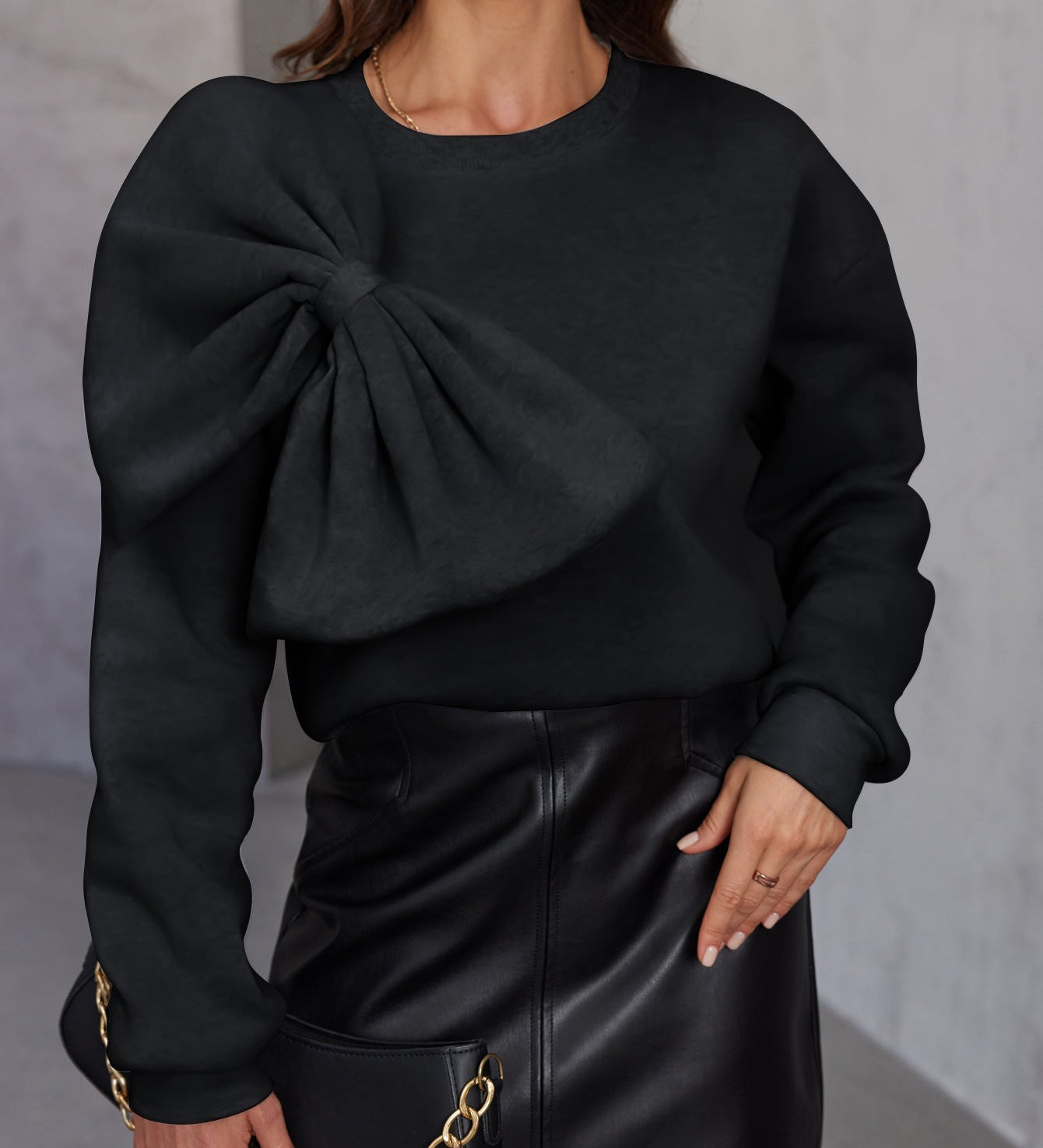 Eleganter Strickpullover mit Schleifendetail – Produktansicht 8