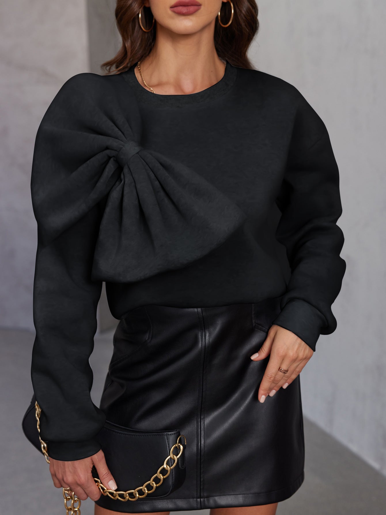 Eleganter Strickpullover mit Schleifendetail – Produktansicht 8
