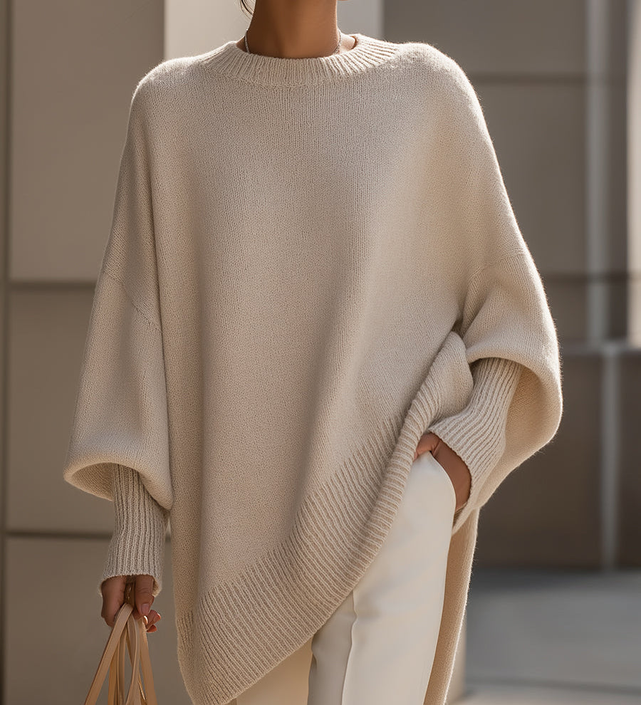 Eleganter Oversize-Poncho aus weichem Strick – Produktansicht 2
