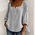 Bluse mit quadratischem Ausschnitt und 3/4-Ärmeln – Produktansicht 22