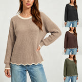 Weiter Pullover mit Rundhalsausschnitt für jeden Tag – Produktansicht 1