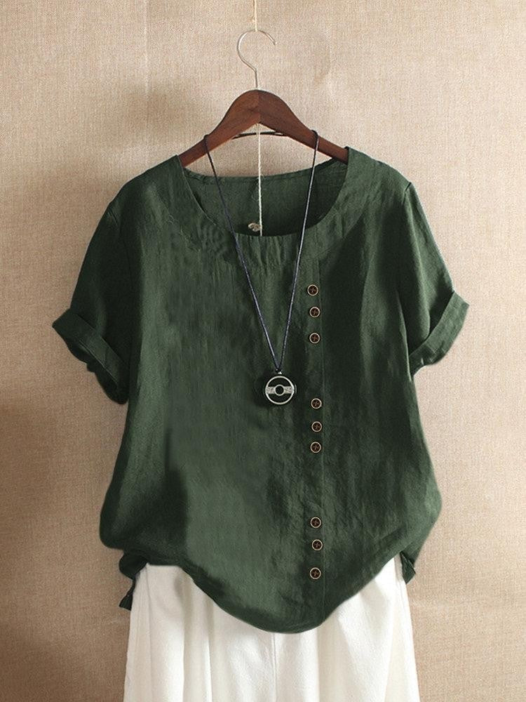 Baumwollbluse mit Knöpfen – Produktansicht 5