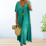 Bequemes Kleid aus Baumwolle und Leinen – Produktansicht 6