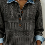 Hemd mit Denim-Effekt und Stricktextur – Produktansicht 8