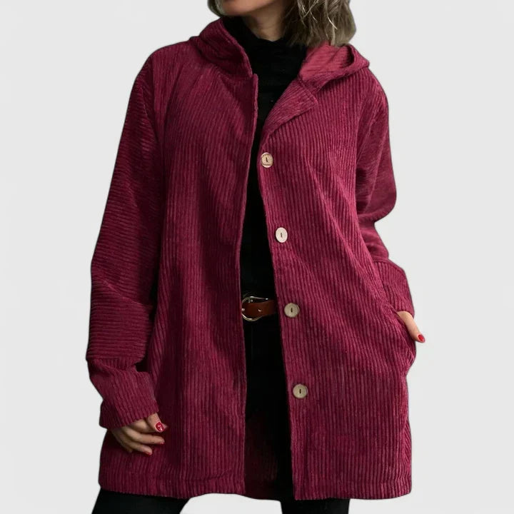 Damen-Winterjacke aus Cord – Produktansicht 1
