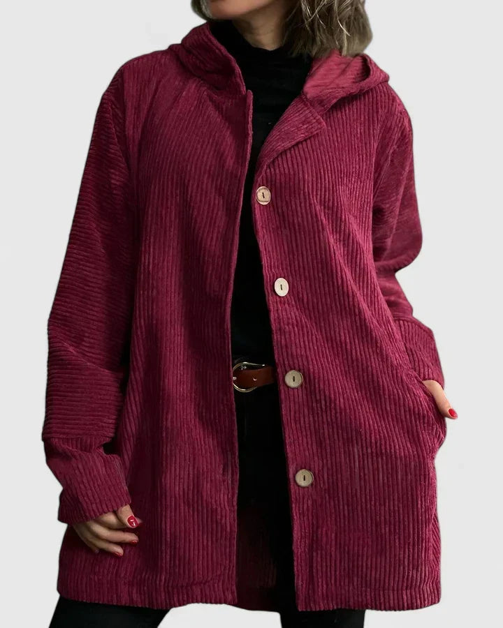 Damen-Winterjacke aus Cord – Produktansicht 3