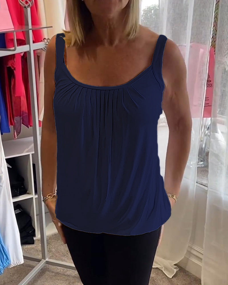 Ärmelloses Shirt mit Raffung – Produktansicht 4