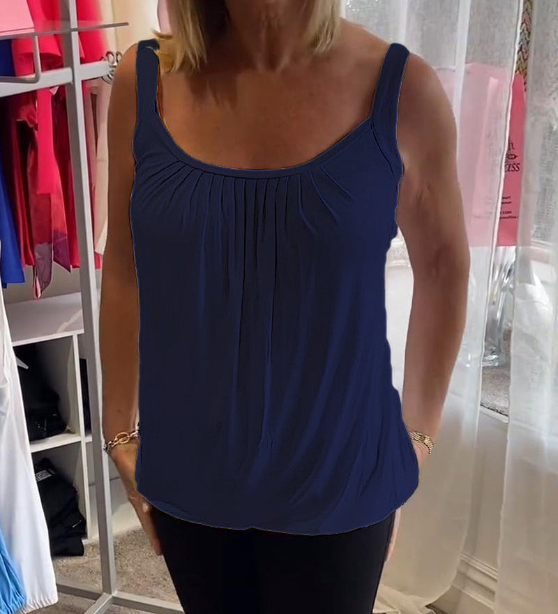 Ärmelloses Shirt mit Raffung – Produktansicht 4