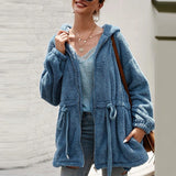 Dicke Oversize-Fleecejacke mit Kapuze – Produktansicht 4