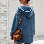 Dicke Oversize-Fleecejacke mit Kapuze – Produktansicht 6