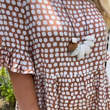 Bequemes Midikleid mit kurzen Ärmeln – Produktansicht 5