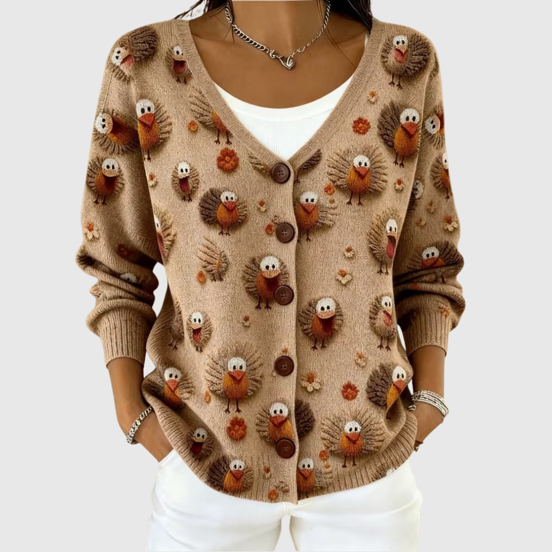 Bequemer Cardigan mit Knöpfen – Produktansicht 1