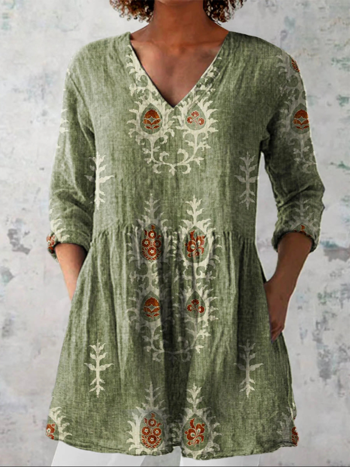 Blair | Lange Bluse mit auffälligem Muster