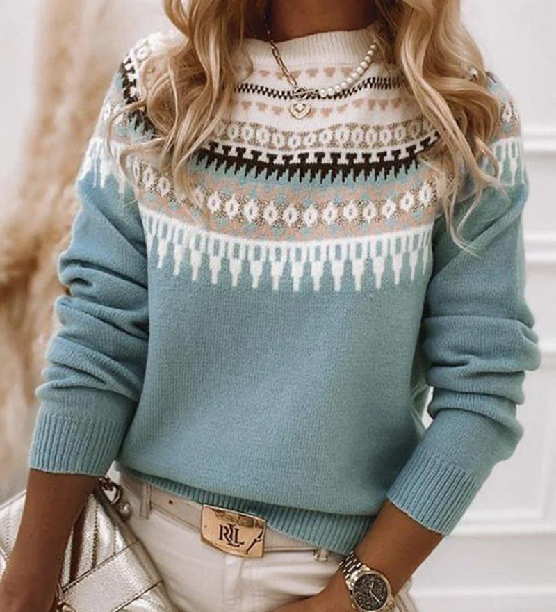 Eleganter Pullover mit Rundhalsausschnitt aus weichem Strick – Produktansicht 1
