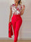 Elegantes Set aus Oberteil und Hose mit Volants – Produktansicht 2