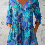 Lange Bluse mit auffälligem Muster – Produktansicht 2