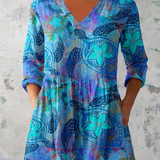 Lange Bluse mit auffälligem Muster – Produktansicht 2