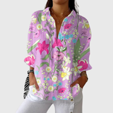 Blumige Bluse mit farbstarkem Druck – Produktansicht 1