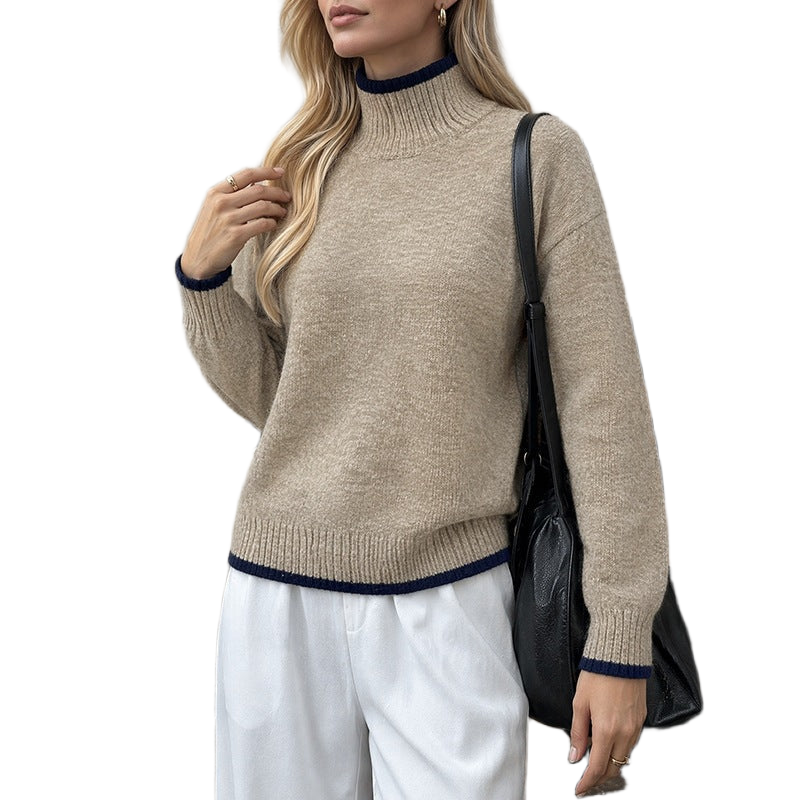 Minimalistischer Pullover aus unifarbenem Strick – Produktansicht 1