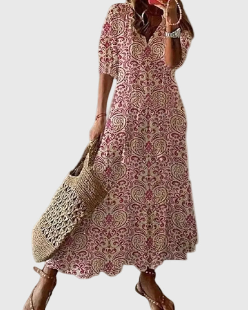 Bequemes Vintage-Boho-Maxikleid für den Sommer – Produktansicht 4