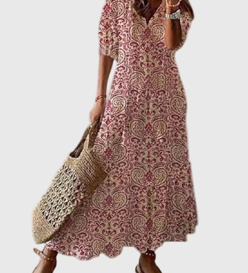 Bequemes Vintage-Boho-Maxikleid für den Sommer – Produktansicht 4