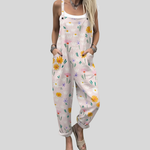 Florale Latzhose in Zartrosa – Produktansicht 1